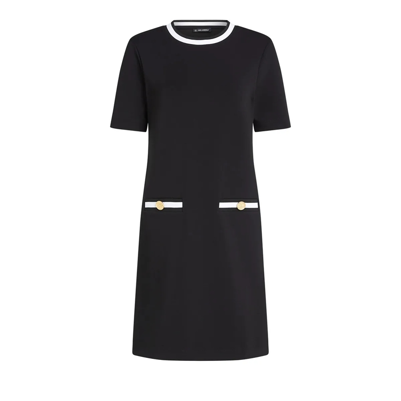 Karl Lagerfeld Kleid KARL�ESSENTIAL�T-SHIRT-KLEID schwarz