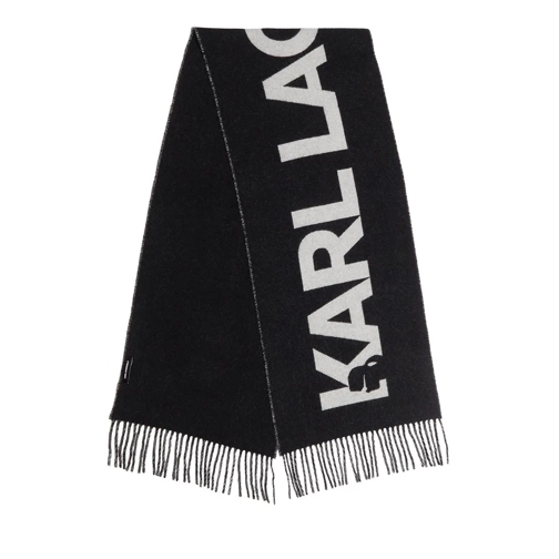 Karl Lagerfeld Wollen Sjaal K/Essential Jkrd Woven Scarf Blk/Wht