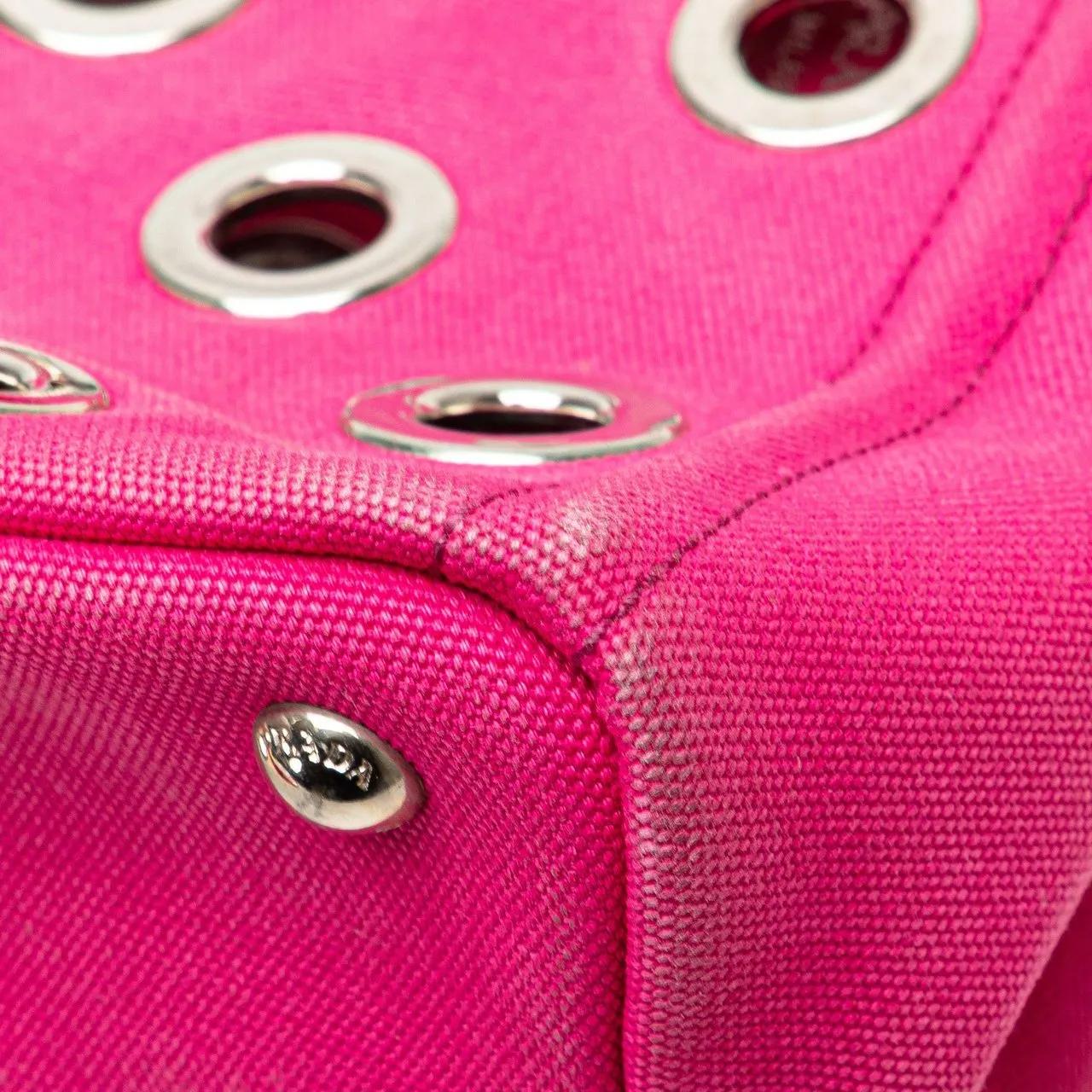 Thumbnail - Prada Hobo Bags - 2013-2024 Small Canvas Canapa Grommet Satchel - Gr. unisize - in Rosa - für Damen