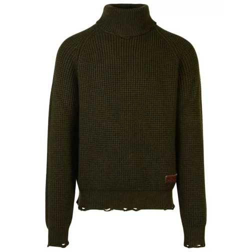 Dsquared2 Dark Green Wool Turtleneck Sweater Green 