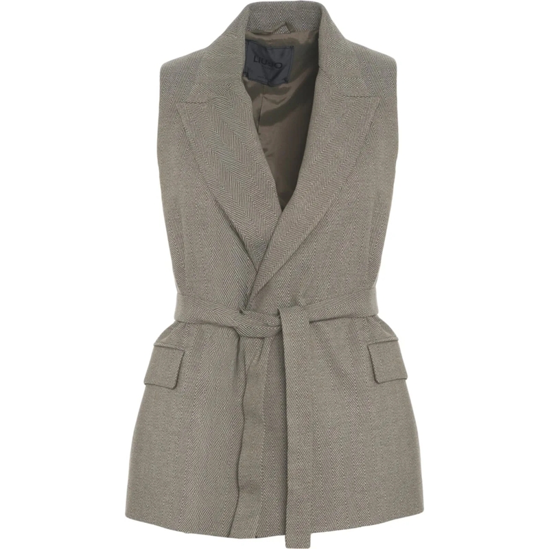LIU JO  Vest with waist belt braun