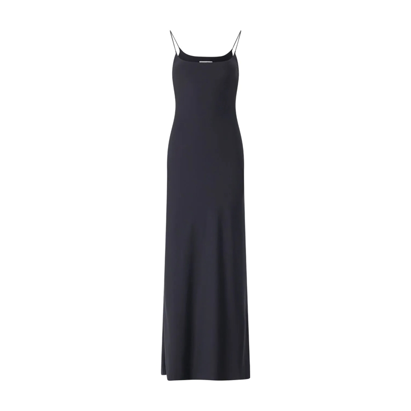 Maison Margiela Robe longue Figurbetontes Midikleid schwarz
