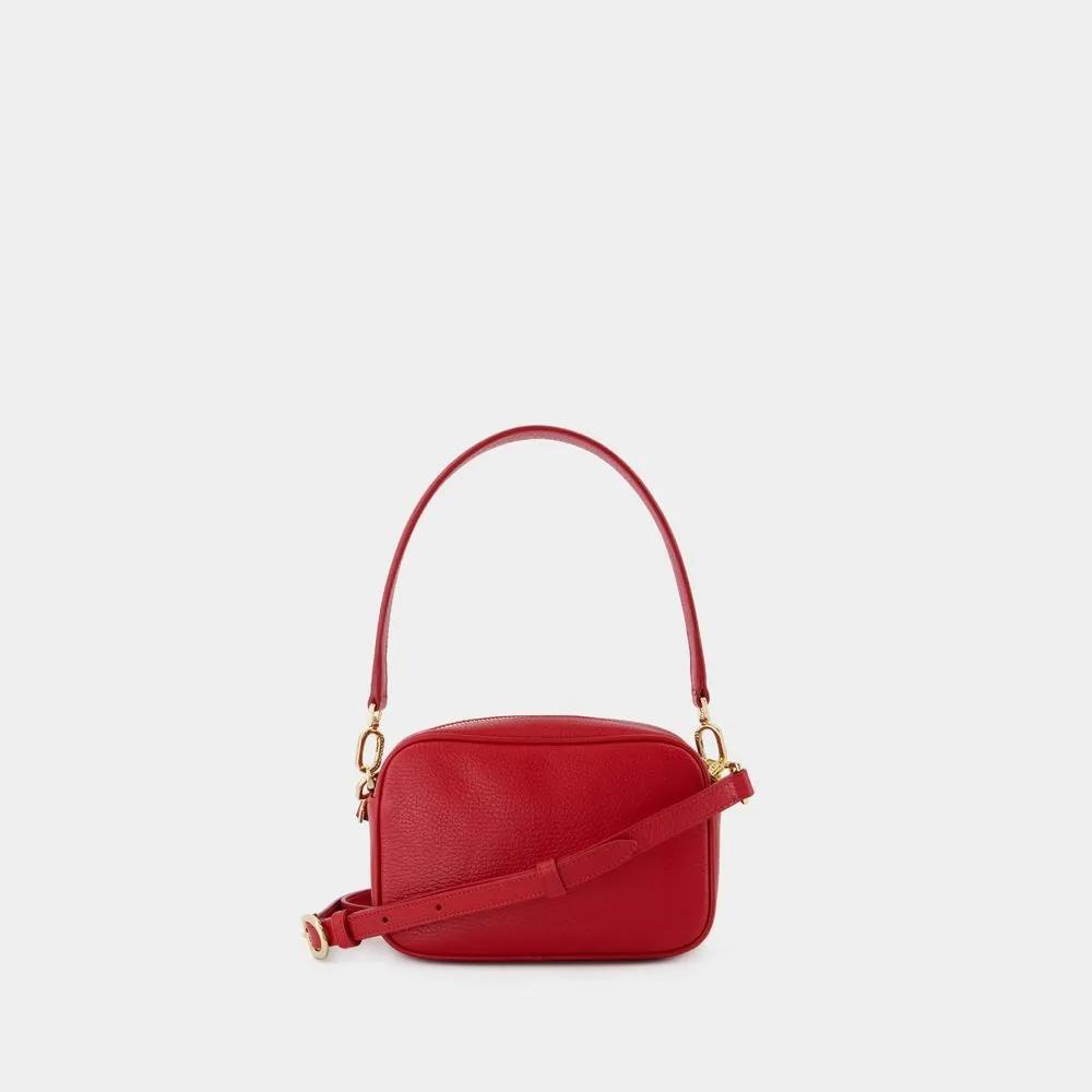 Anine Bing Hobo bags Lili Crossbody Leather Red in rood