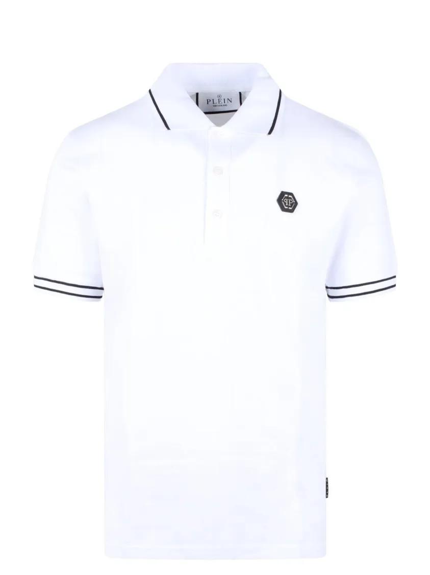 Philipp Plein - Pp Hexagon Polo Shirt - Größe M - weiß