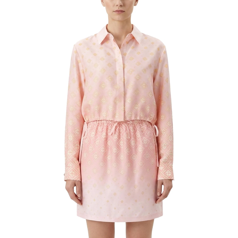 Casablanca Chemisier Hemdbluse aus Seide pink(Image 2)