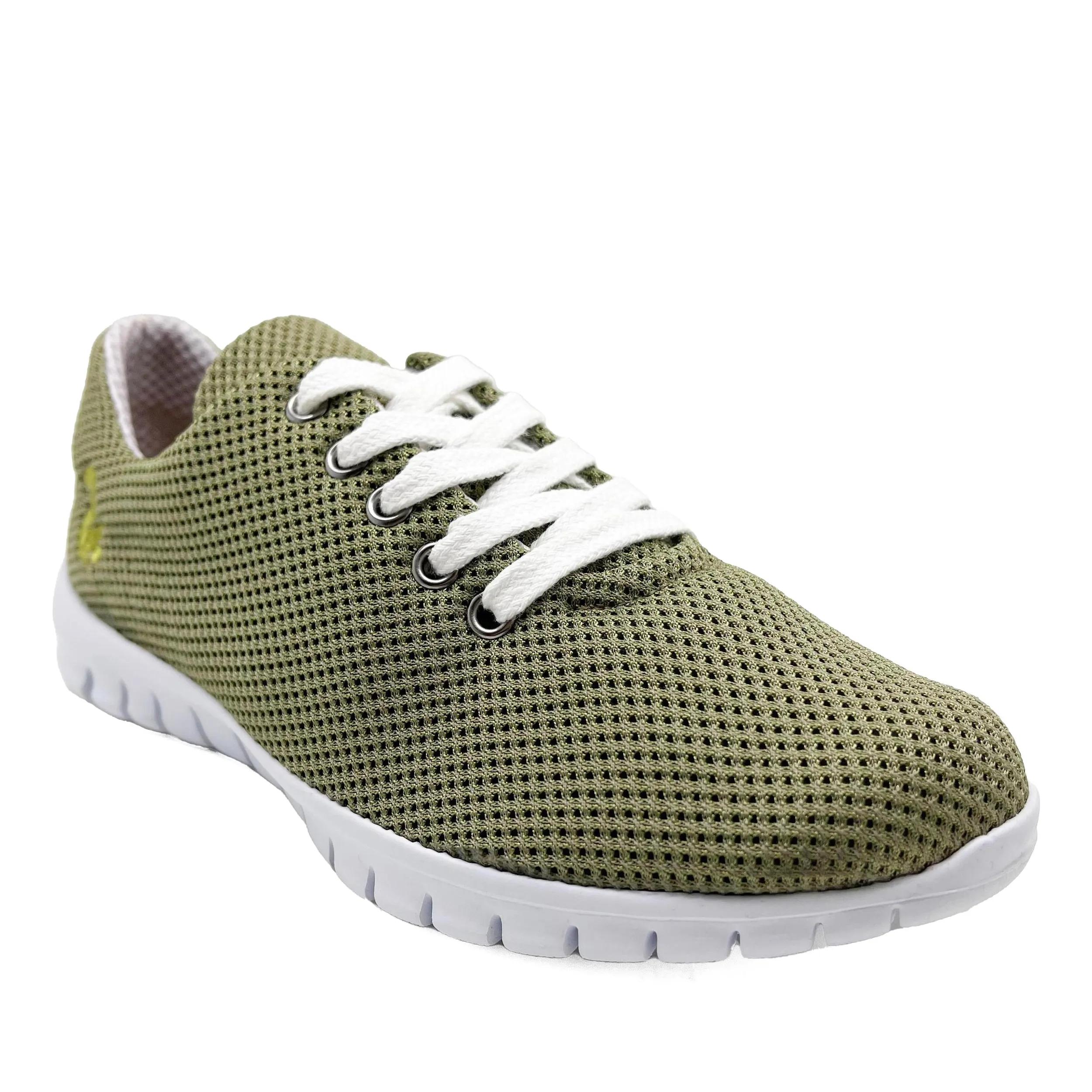 thies Sneakers - thies ® Cornrunner II olive  vegan aus Mais gefer - Gr. 38 (EU) - in Grün - für Damen