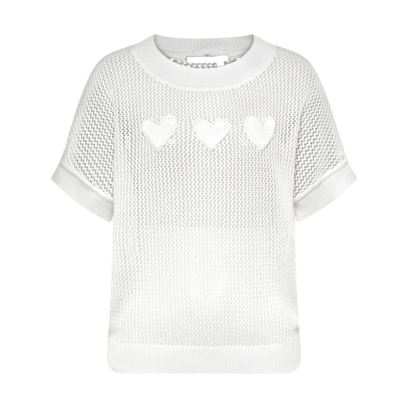 Marc Aurel  Netz-Pullover weiss