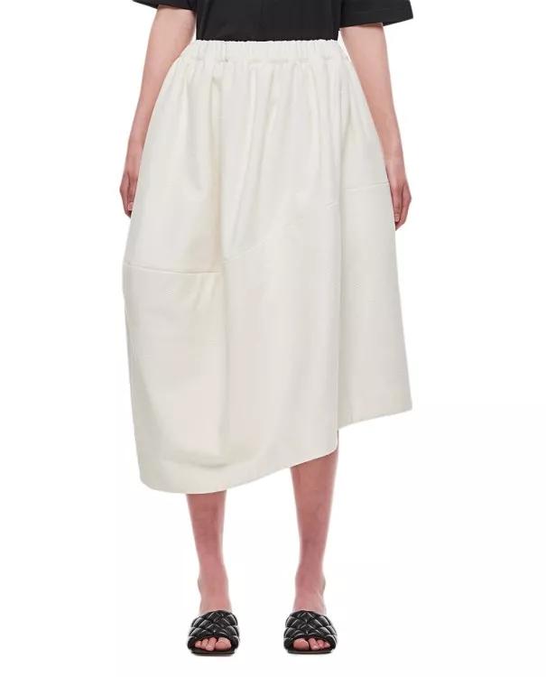 Comme des Garcons - Cotton Nylon Blen Midi Skirt - Größe XS - white