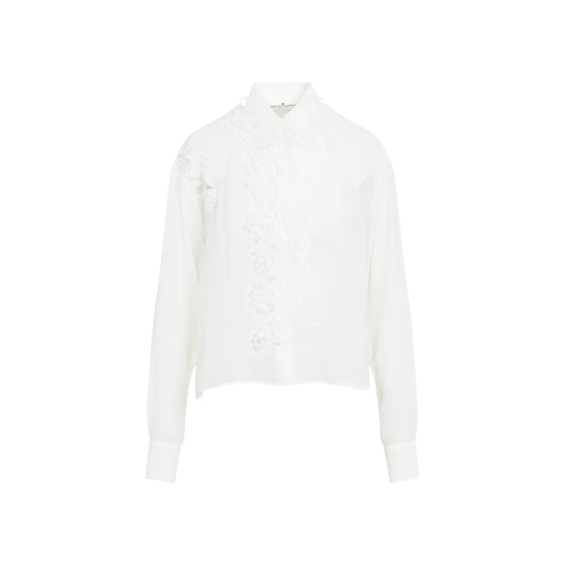 Ermanno Scervino - Snow White Silk Shirt - Größe 38 - weiß