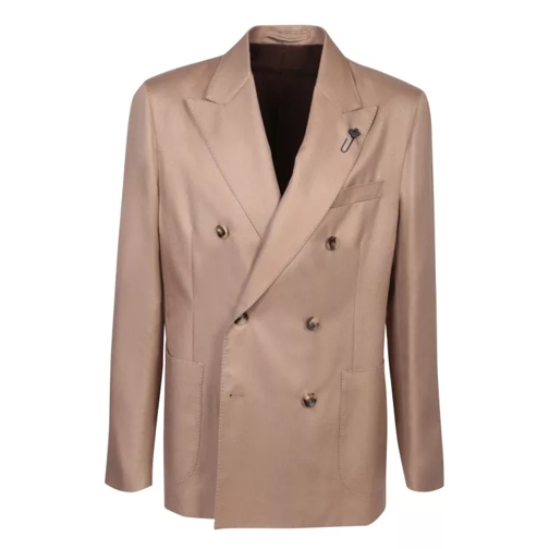 Lardini Wool-Cashmere Blend Jacket Brown Vestes en cachemire