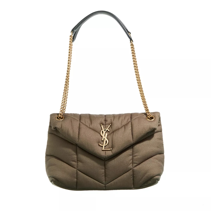 Saint Laurent Schultertasche BO MNG Puffer schwarz