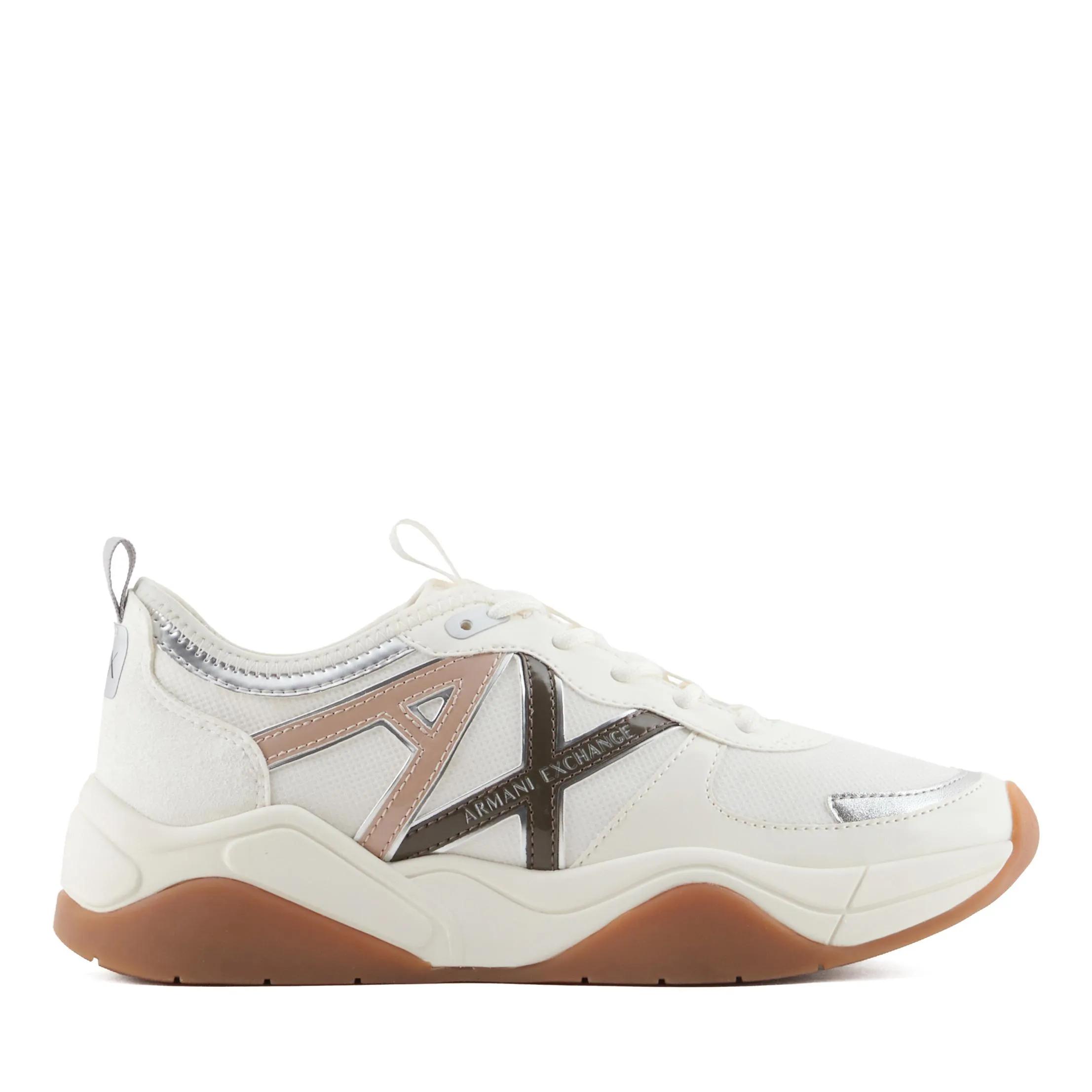 Armani Exchange Sneakers - AX-WOMEN  - 533_XDX039 XV311_S619 OFF WHITE+ROSE - Gr. 40 (EU) - in Gold - für Damen