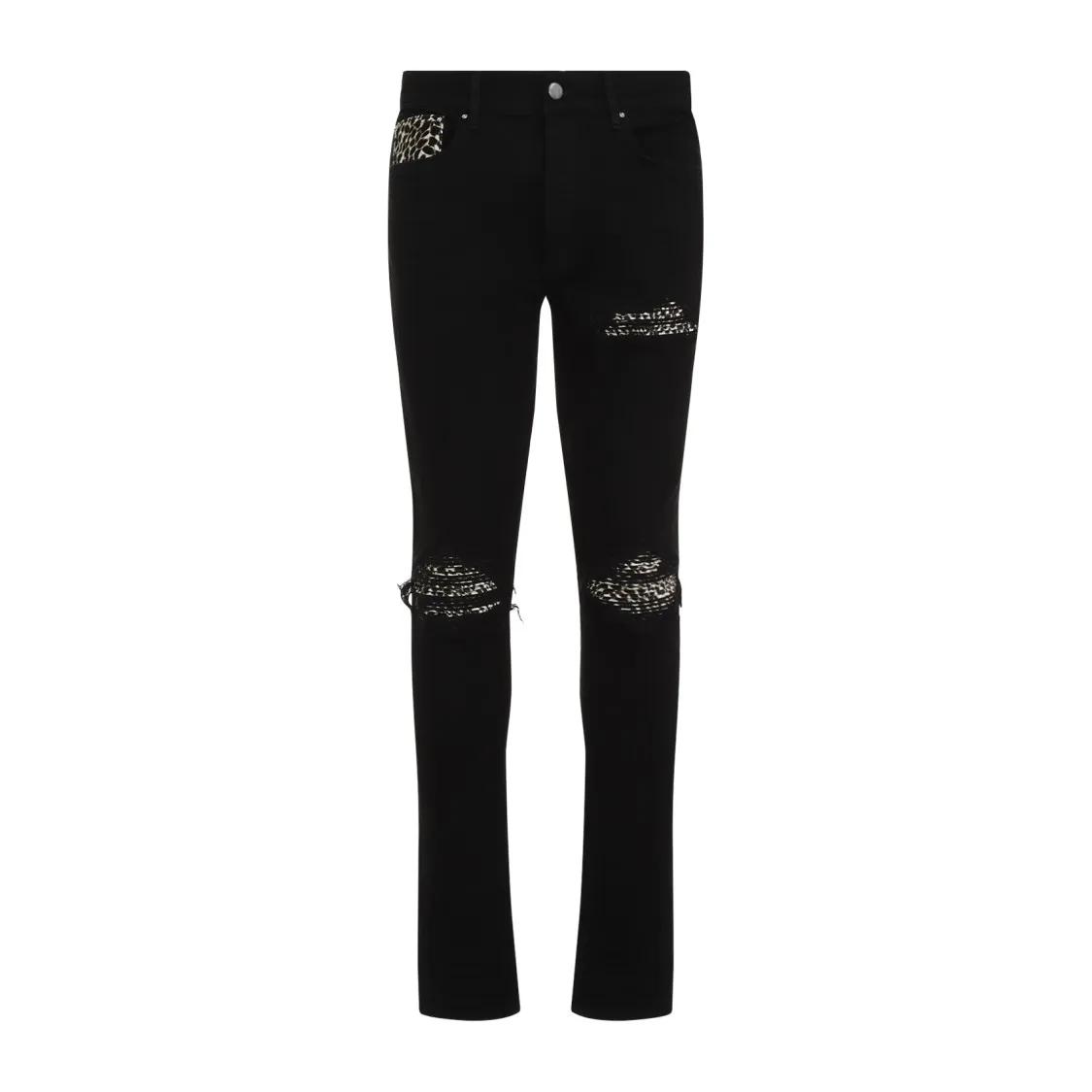 Amiri - Leopard Mx1 Jeans - Größe 33 - schwarz