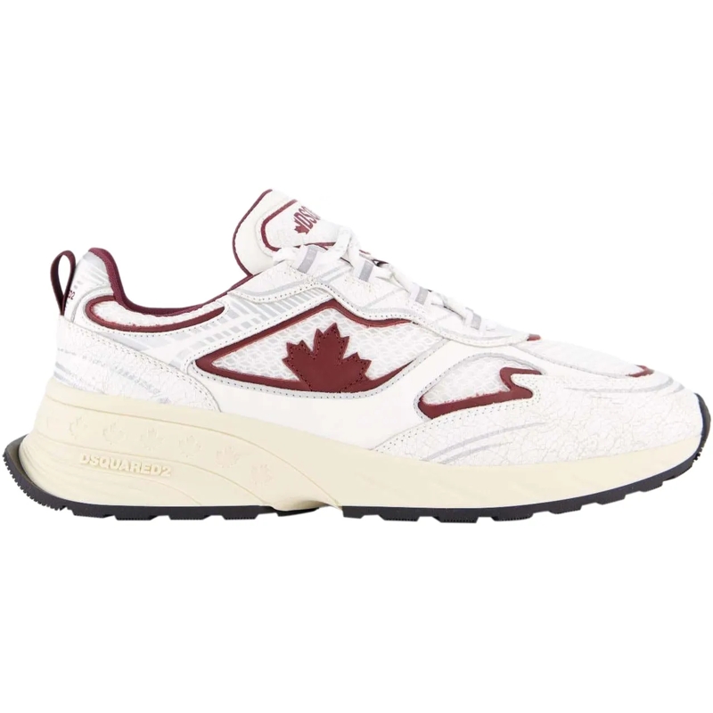 Dsquared2 Low-Top-Sneaker Heren Sprinter Sneaker Wit/Bordo weiß
