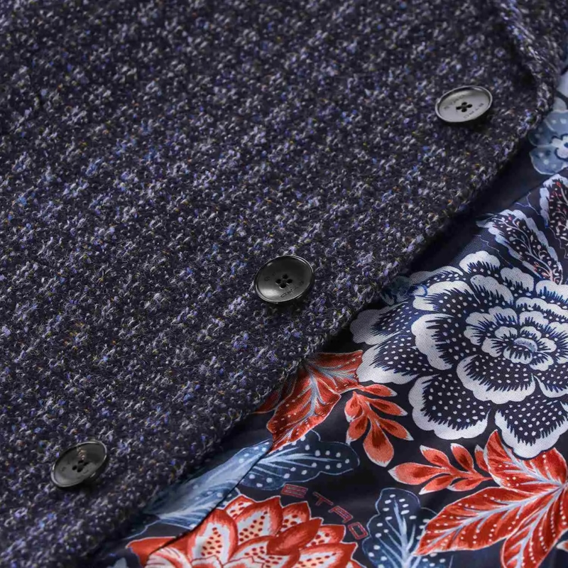 Etro Wintermantel Mantel aus Wolle blau(Image 4)