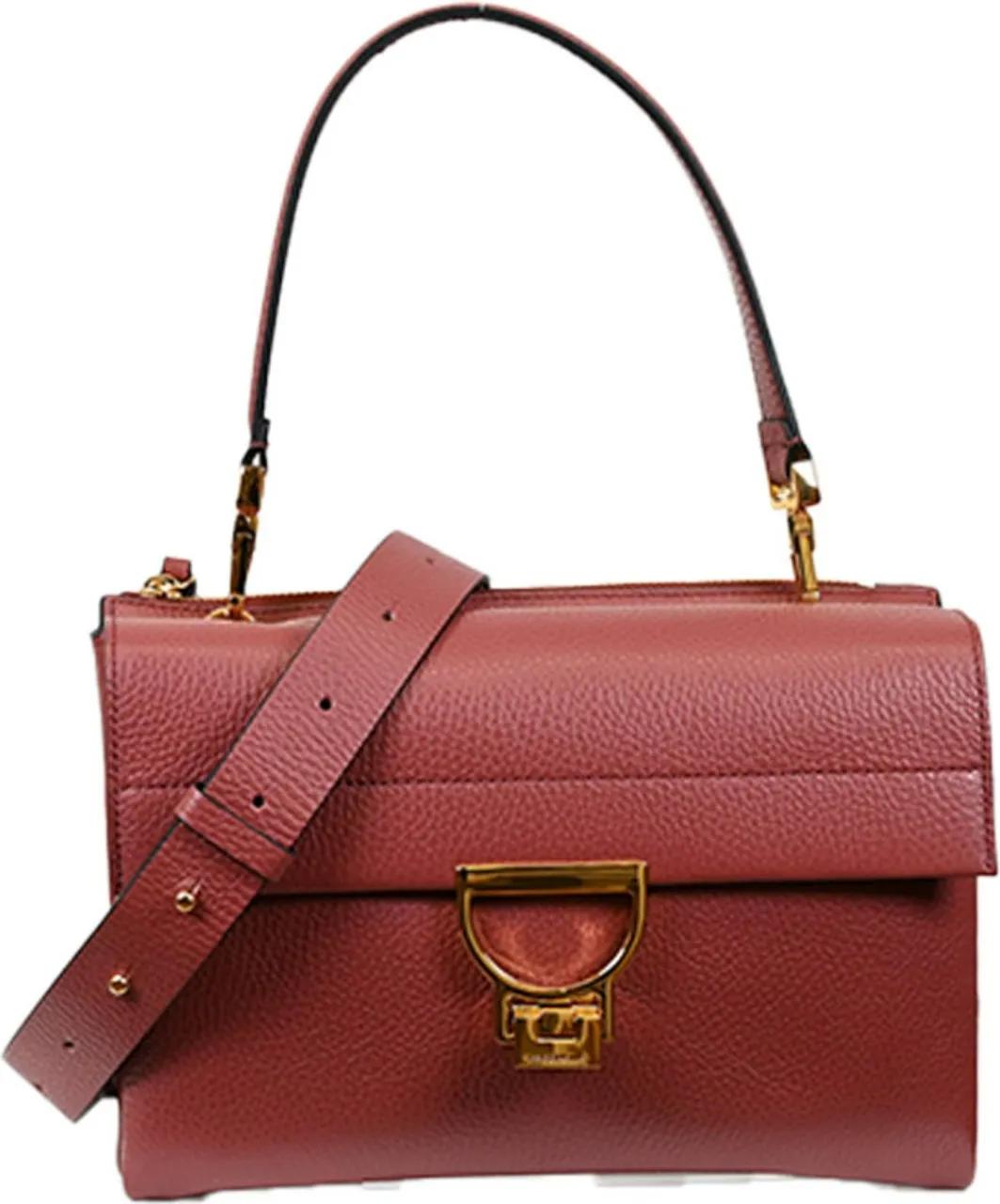 Coccinelle Bruin Leren Schouder Crossbody Tas Brown Dames