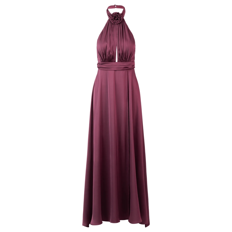Apart Abendkleid Satinkleid dunkles violett