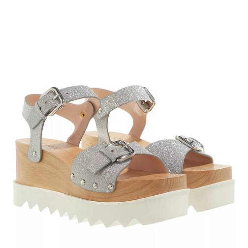 Stella McCartney Elyse Glitter Sandals Silver Sandale