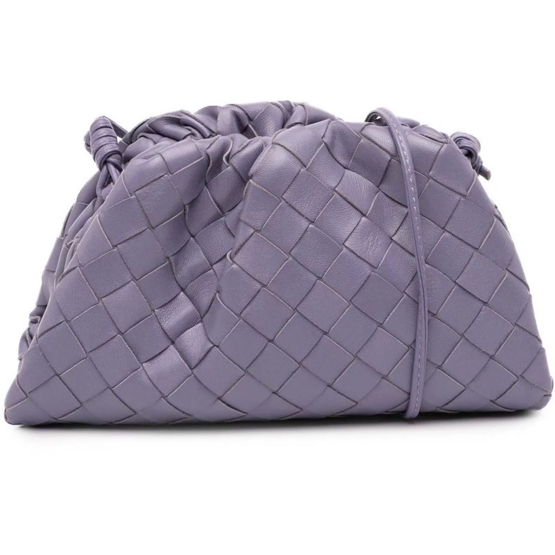 Bottega Veneta Schultertasche Nappa Intrecciato The Mini Pouch Crossbody lila