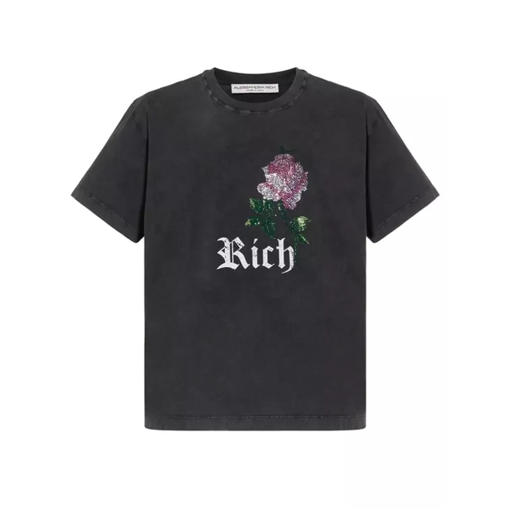 Rose sales black shirt