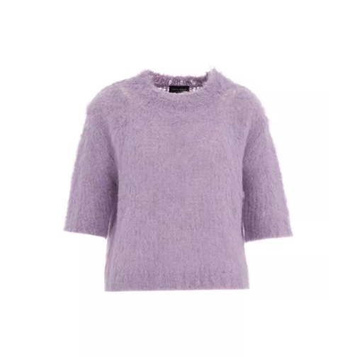 Roberto Collina Purple Knit T-Shirt Purple T-shirts