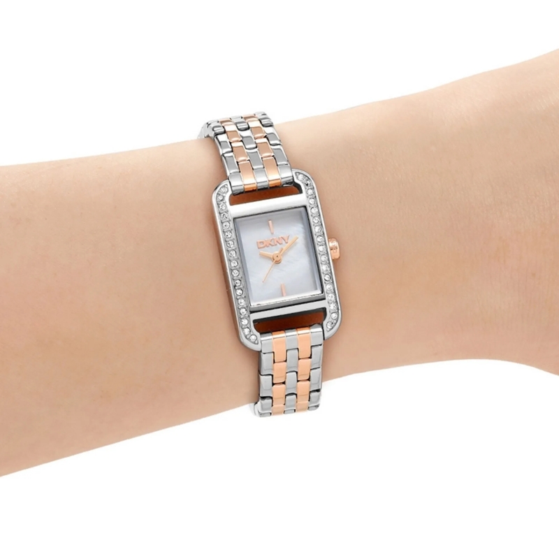 DKNY Quarzuhr Quarzuhr Signature Square Watch- Anzeige: 3 Zeig rose(Image 5)