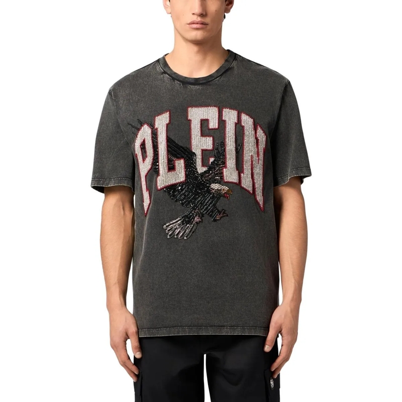 Philipp Plein T-Shirt T-Shirt Rundhalsausschnitt Ss Eagle schwarz(Image 3)