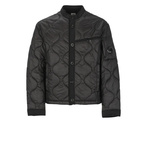 CP Company Black Padded And Quilted Jacket Black Dunjackor