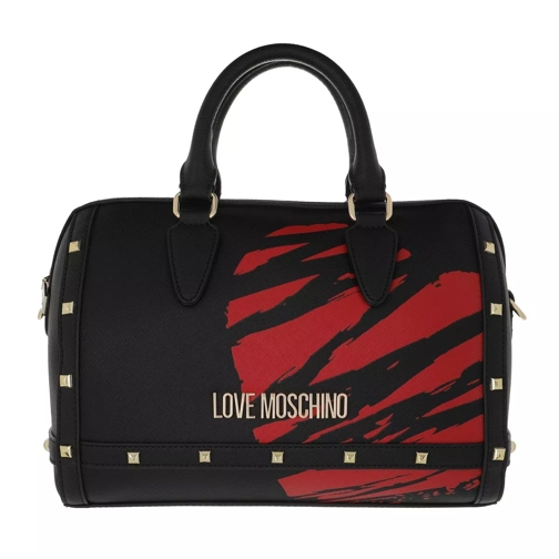 Love Moschino Handbag Black Printed Red Borsetta