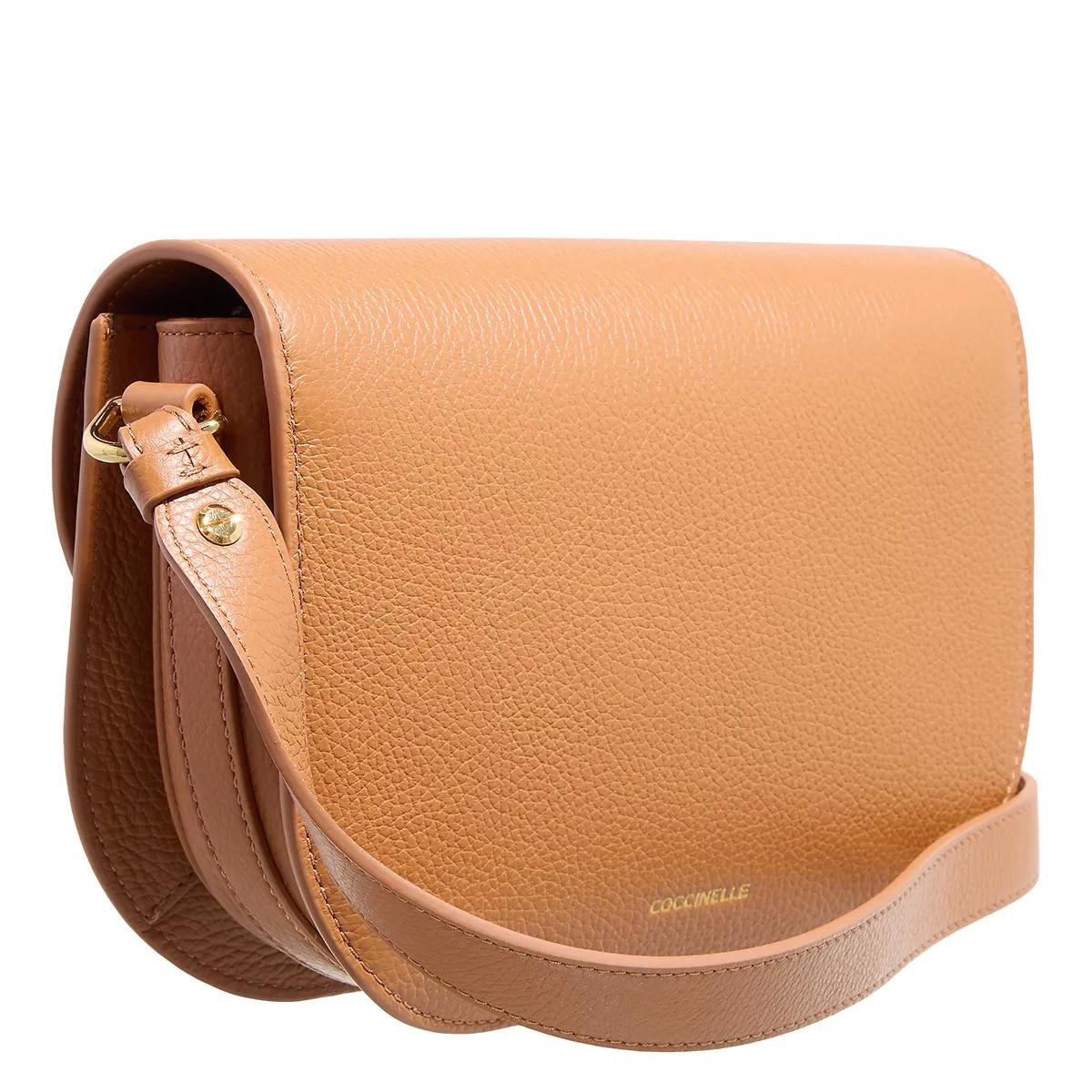 Coccinelle Gestructureerde Crossbodytas met Klep Brown Dames