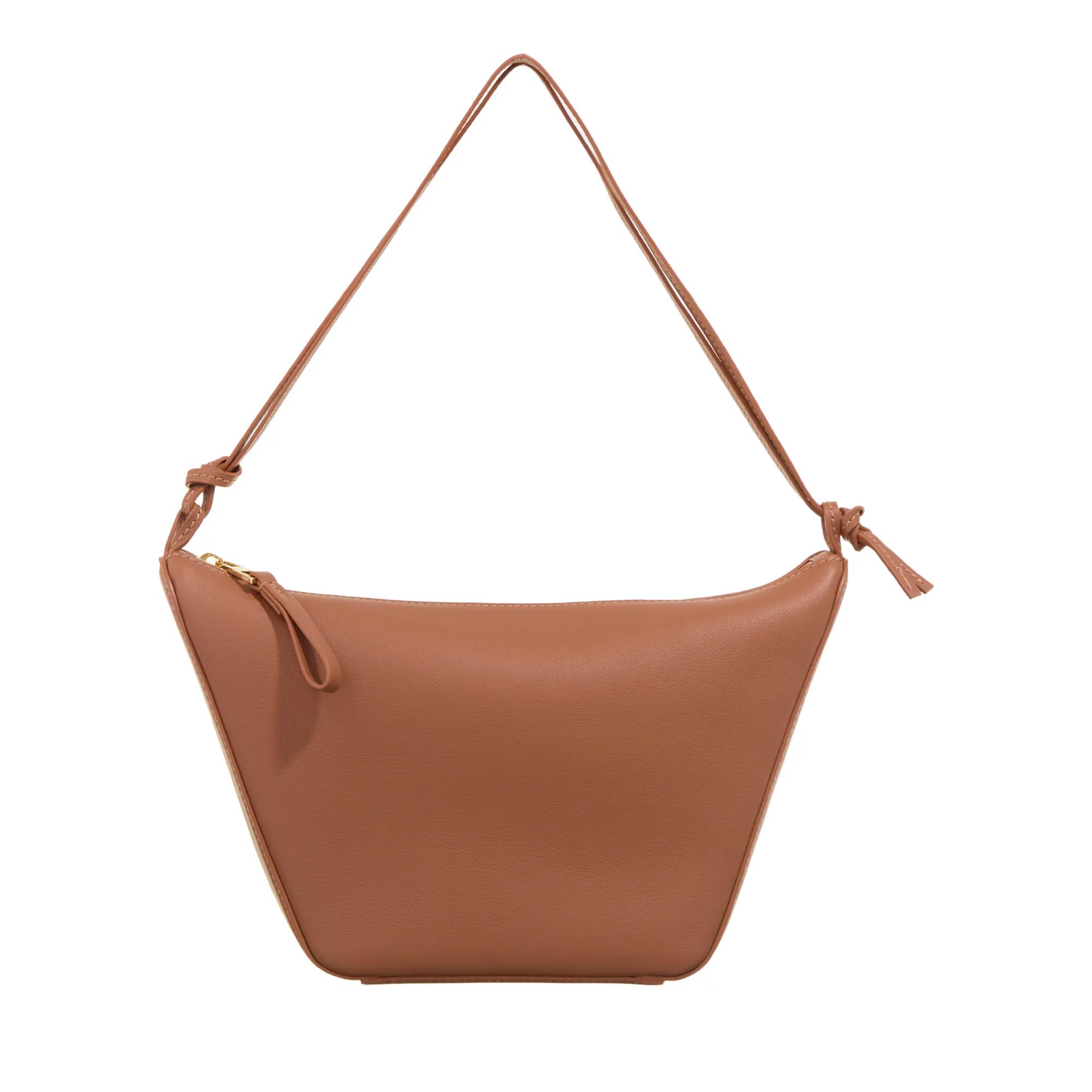 Loewe Hobo Bag - Mini Hammock Hobo bag in classic calfskin - Gr. unisize - in Braun - für Damen