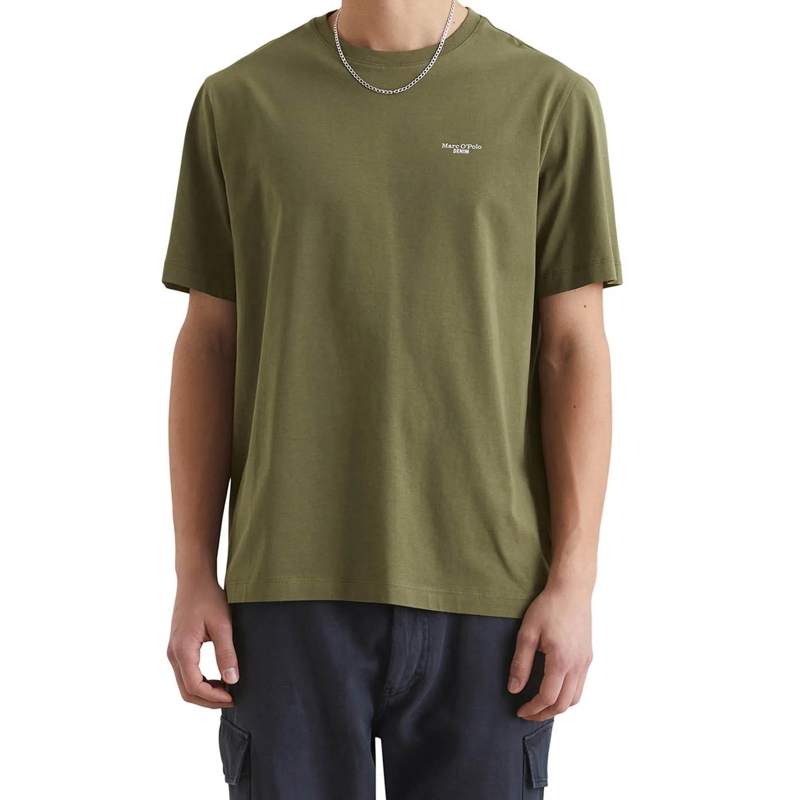 Marc O´Polo Hemd T-Shirt, SSL, Logo Print, Reg F 1er Pack olivgrün(Image 2)