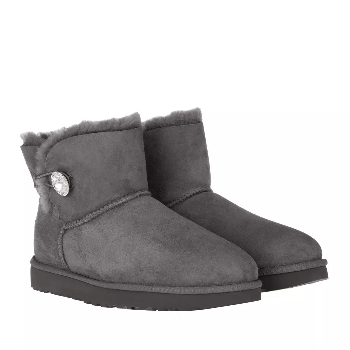 Gray uggs with hot sale buttons