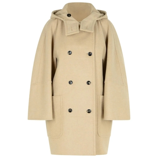 Max Mara Parka-Mäntel Arturo1234' Beige Wool Blend Coat Neutrals