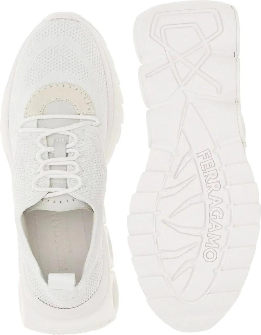 Thumbnail - Salvatore Ferragamo Low-Top Sneaker - Nima Gancini Logo Runner Sneakers - Gr. 38,5 (EU) - in Weiß - für Damen