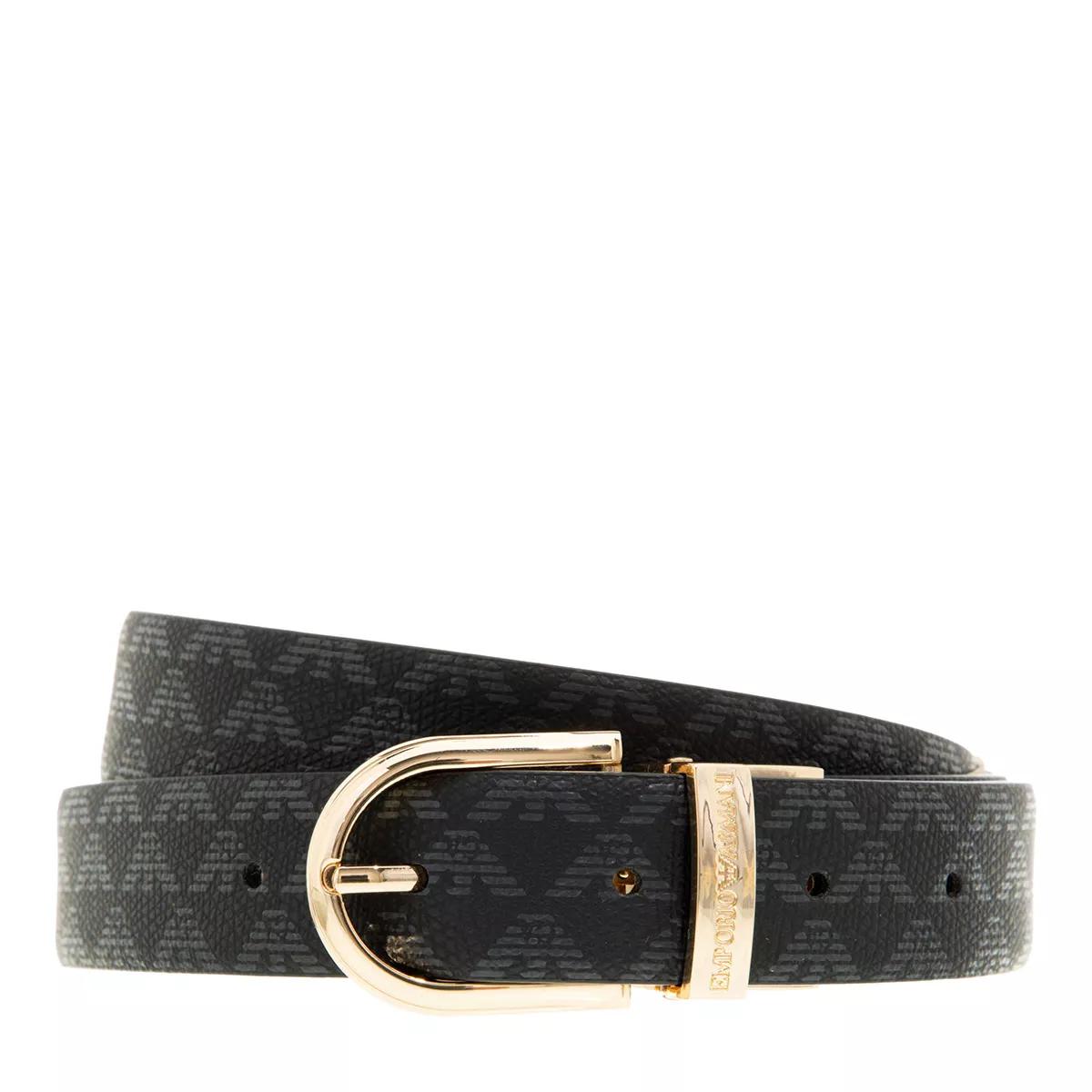 Emporio Armani Gürtel - Eagle Belt Similnappa - Gr. 60 - in Schwarz - für Damen