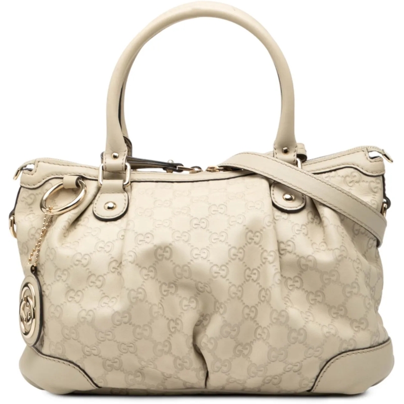 Gucci Schultertasche Guccissima Sukey Satchel braun