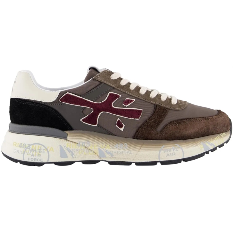 Premiata Low-Top-Sneaker Heren Mick Sneaker Bruin/Rood braun
