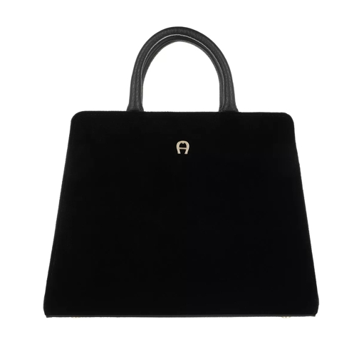 AIGNER Cybill Velluto Handle Bag Extra Small Black Crossbody Bag