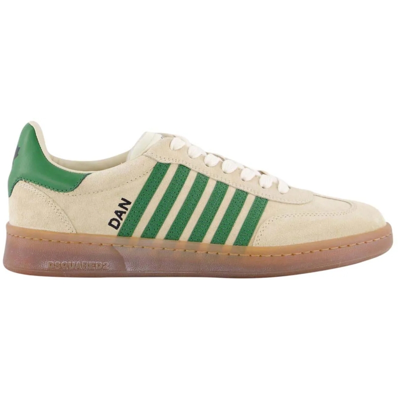 Dsquared2 Low-Top-Sneaker Heren Boxer Sneaker Beige/Groen beige