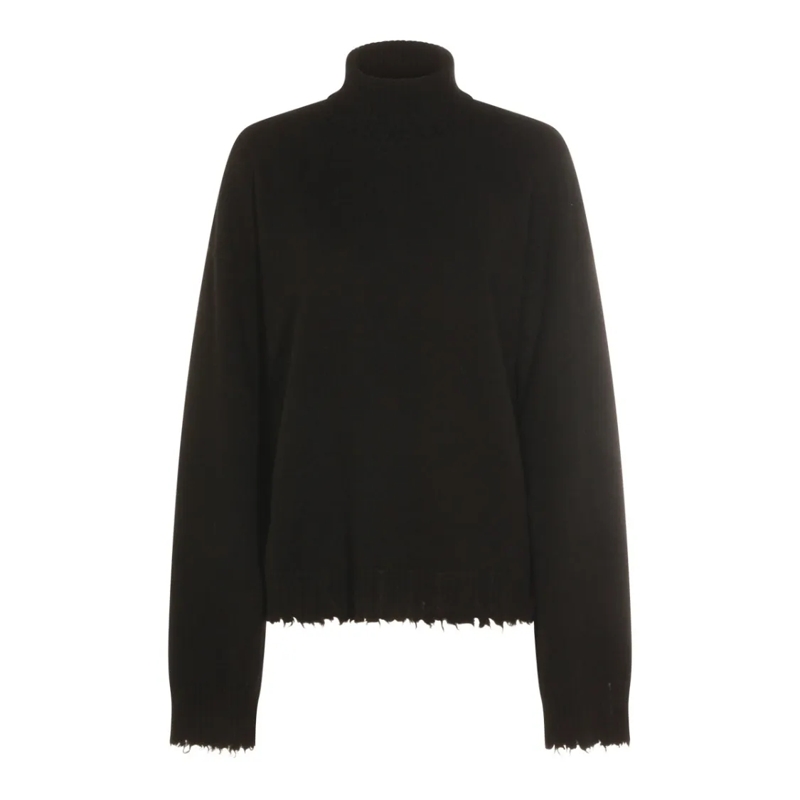 Uma Wang Trui met col Black Cashmere Knitwear Black