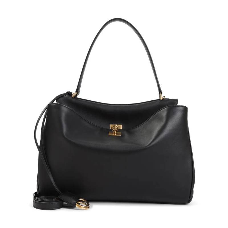 Balenciaga Schoudertas Rodeo Handbag In Black Calf Leather Black
