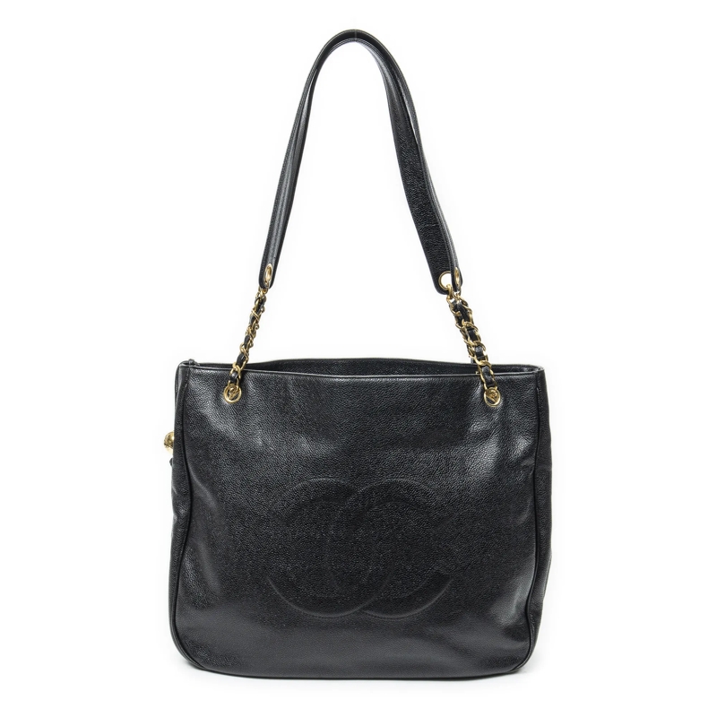 Chanel Crossbody Bag Timess CC Shopping Tote schwarz