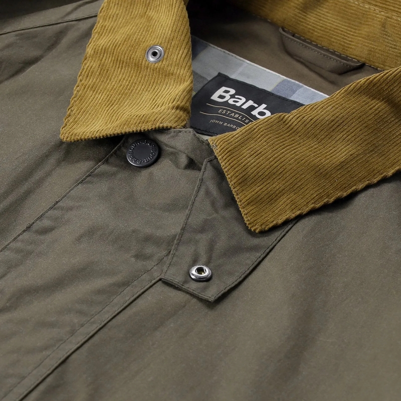 Barbour Overgangsjas Wachsjacke aus Baumwolle grün(Image 3)