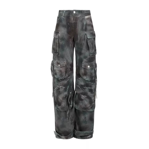 The Attico Stained Green Camouflage Fern Long Pantss, Logo De Green 