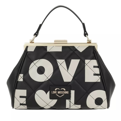 Love Moschino Logo Quilted Chain Crossbody Bag Nero Cartable
