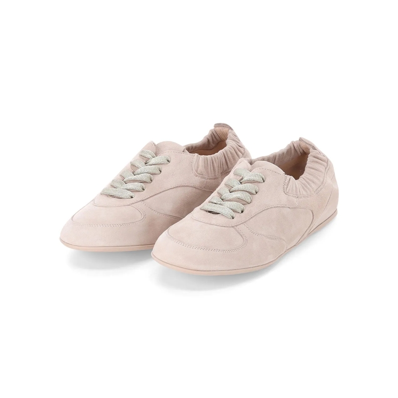 Agl Schnürschuhe Sneaker aus Veloursleder pink