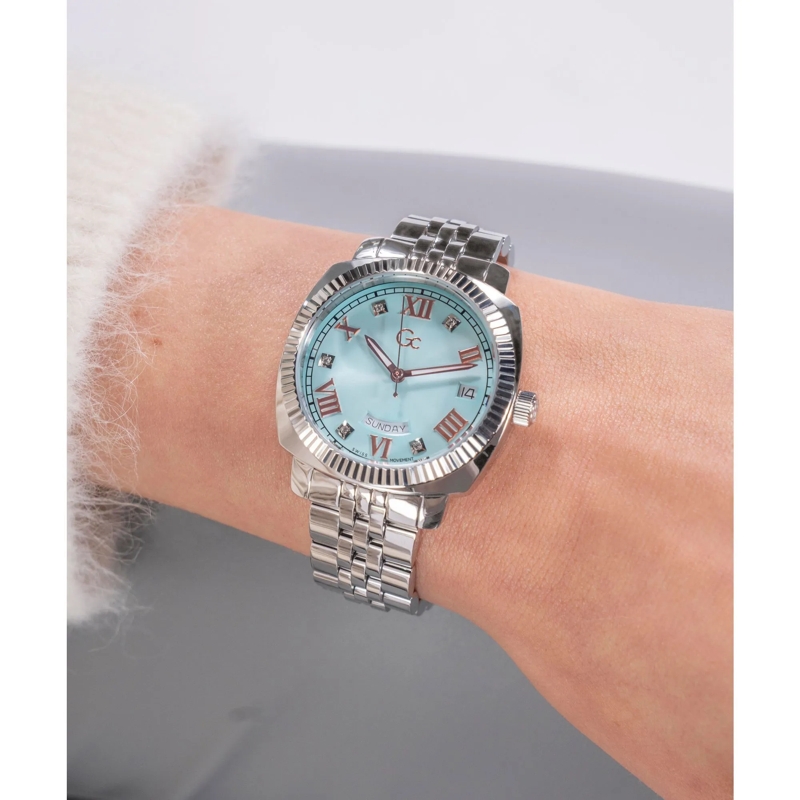 GC Quarzuhr Quarz-Analoguhr Gc Flair Coussin Lady silber(Image 5)