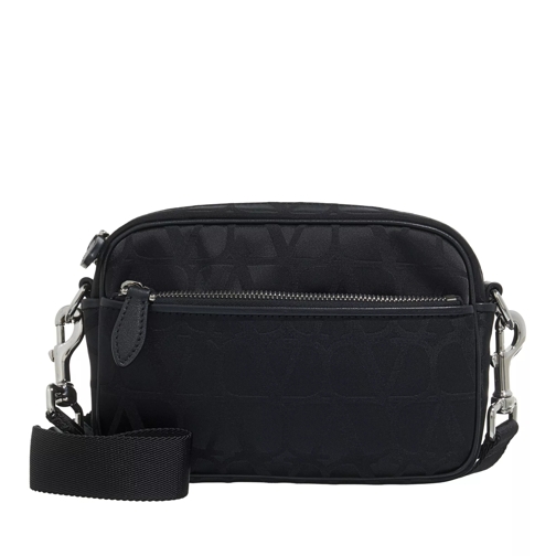 Valentino Garavani Toile Iconograph Shoulder Bag Black Sac pour appareil photo