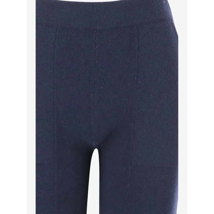 パンツ Bruno Manetti Navy Blue Cashmere Pants With Elasticized BRUNO MANETTI Navy Blue Cashmere Pants With Elasticized